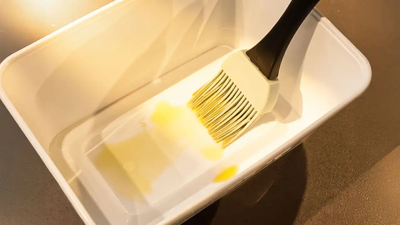 Stap 5a: Vet de container licht in met olijfolie
